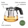 Chaleira Bule em Vidro com Infusor Inox Chá Café 950ml - 6