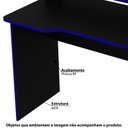 Ver imagem 2 de Mesa Escrivaninha Gamer com 4 Nichos Tecno Mobili - Preto/Azul