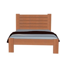 Cama Casal Malbec Madeira Maciça Angelim Pedra/tauari Mel - 7