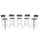 Ver imagem 1 de Banqueta Bistro para Bar, Cozinha, Balcão em Alumínio e Fibra Tc Zanutto 5 Unidades Argila