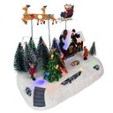 Ver imagem 7 de Cenario Vila Natalina Natal Musical Luz Movimento Led Decoraçao Iluminado Papai Noel Treno Rena Arvo