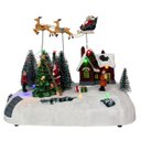 Ver imagem 6 de Cenario Vila Natalina Natal Musical Luz Movimento Led Decoraçao Iluminado Papai Noel Treno Rena Arvo