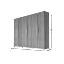 Ver imagem 3 de Guarda Roupa 6 Portas 6 Gv c/Pés Linea Rufato Naturale
