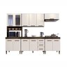 Cozinha Completa com Vidro Reflecta 12 Portas 3 Gavetas e Balcão para Cooktop 5 Bocas Atenas Kaiki M - 2