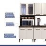 Cozinha Completa com Vidro Reflecta 12 Portas 3 Gavetas e Balcão para Cooktop 5 Bocas Atenas Kaiki M - 7