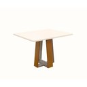 Ver imagem 1 de Mesa Retangular Beatriz Mdf Tampo em Vidro