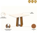 Ver imagem 2 de Mesa Retangular Beatriz Mdf Tampo em Vidro