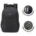 Ver imagem 3 de Mochila Notebook 16.5/pol Trabalho Urbano Passeio Antifurto Yepp Preto