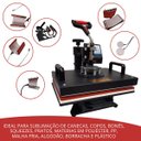 Ver imagem 3 de Prensa Térmica Sublimação 10x1 Caneca Camiseta Boné Chinelo Prato Copo Caneta Transfer 110V Importwa