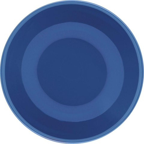 Kit 12 Pratos Fundos Unni Blue Oxford® Cerâmica 20,5cm