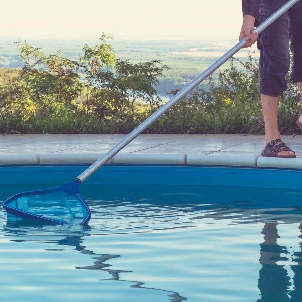 Peneira para Piscina com Armação Metálica Cata Folhas Encaixe Universal - 4