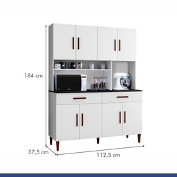 Armário De Cozinha 8 Portas 2 Gavetas Fortaleza  - 8
