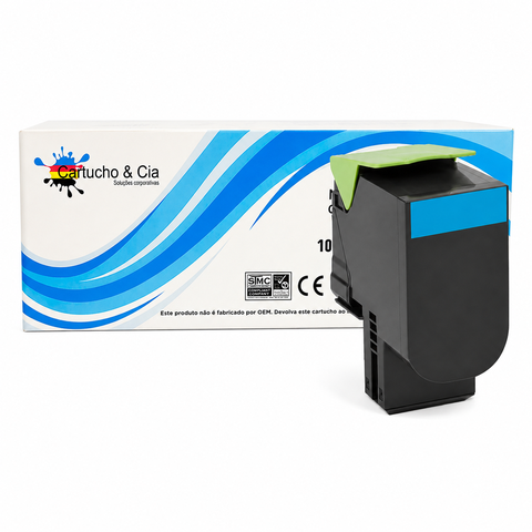 Toner Compatível com Lexmark 74C4SC0 CS720 CX725 CS725 | Ciano | Cartucho &Amp; Cia | 7k