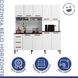 Armário para Cozinha 9 Portas 3 Gavetas Belo Horizonte  - 2