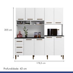 Armário para Cozinha 9 Portas 3 Gavetas Belo Horizonte  - 8