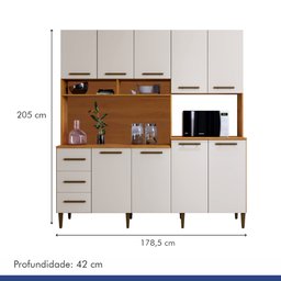 Armário para Cozinha 9 Portas 3 Gavetas Belo Horizonte - 8 Armário para Cozinha 9 Portas 3 Gavetas Belo Horizonte - 8