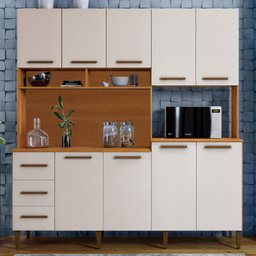 Armário para Cozinha 9 Portas 3 Gavetas Belo Horizonte - 1 Armário para Cozinha 9 Portas 3 Gavetas Belo Horizonte - 1