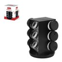 Ver imagem 7 de Kit 6 Porta Temperos Condimento Quadrado Giratório Vidro