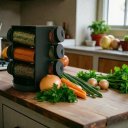 Ver imagem 3 de Kit 6 Porta Temperos Condimento Quadrado Giratório Vidro