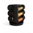 Ver imagem 6 de Kit 6 Porta Temperos Condimento Quadrado Giratório Vidro