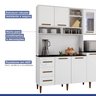 Armário para Cozinha 8 Portas 3 Gavetas Rio De Janeiro com Vidro Reflecta  - 3