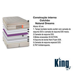 Colchão King Sankonfort Natural Dreams Pillow Top Molas Ensacadas - 3
