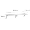 Ver imagem 2 de Prateleira Multiuso Branca com Suporte | 100x20cm | Astra | Kit 03 Un