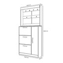 Ver imagem 2 de Sapateira com Espelheira Porta-objetos Manu Branca