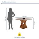 Ver imagem 4 de Mesa Redonda para Sala de Jantar Tampo 100cm de Vidro Mdf 4 Cadeiras Barcelona Yescasa
