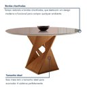 Ver mais imagens de Mesa Redonda para Sala de Jantar Tampo 100cm de Vidro MDF 4 Cadeiras Barcelona Yescasa