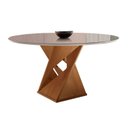 Ver imagem 6 de Mesa Redonda para Sala de Jantar Tampo 100cm de Vidro Mdf 4 Cadeiras Barcelona Yescasa