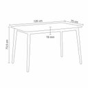 Ver mais imagens de Conjunto Sala de Jantar Mesa Finlândia Nogueira 120x75cm com 4 Cadeiras Betina Giratória Bege/Creme