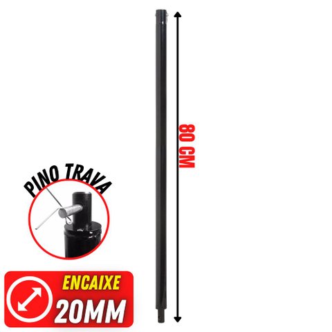 Extensor Alongador em Ferro 80cm Com Pino Trava Para Perfurador de Solo Vulcan VPS520S