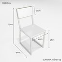 Ver imagem 4 de Conjunto Mesa de Jantar Retangular 4 Cadeiras Pinus Riviera Industrial Dourado Don Castro Decor Rivi
