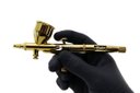 Ver imagem 2 de Aerografo Urban - Agulha 0.2 - Dourado - com Regulador de Agulha e Fluxo de Ar