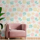 Ver imagem 1 de Papel de Parede Floral Mod 118-60x300cm
