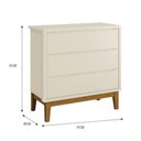 Ver imagem 4 de Cômoda Infantil Classic 3 Gavetas MDF Puxador Embutido Areia Fosco Reller Móveis