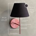 Ver imagem 4 de Arandela de Parede Clássica Alumínio com Cúpula Tecido Algodão Ref 19