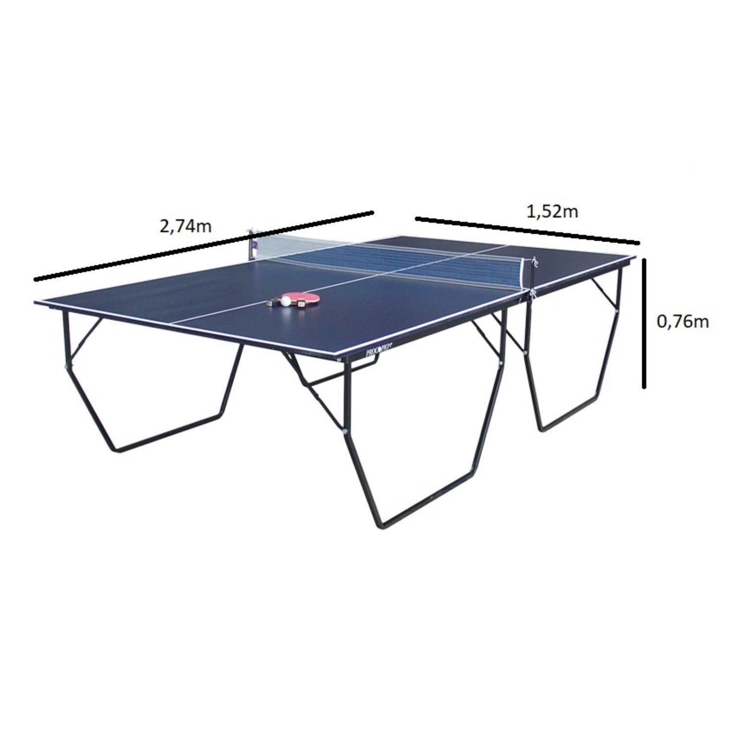 Mesa de Ping Pong MDF 15mm com Rodízios Suporte e Rede 0061 Procópio - 2