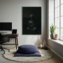 Ver imagem 1 de Quadro Decorativo Buda Black Art 70x50cm Mold Branca