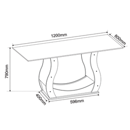 Mesa de Jantar Retangular Sharom com 4 Cadeiras Iza Imbuia/blonde/bege - Casa Giulia - 6