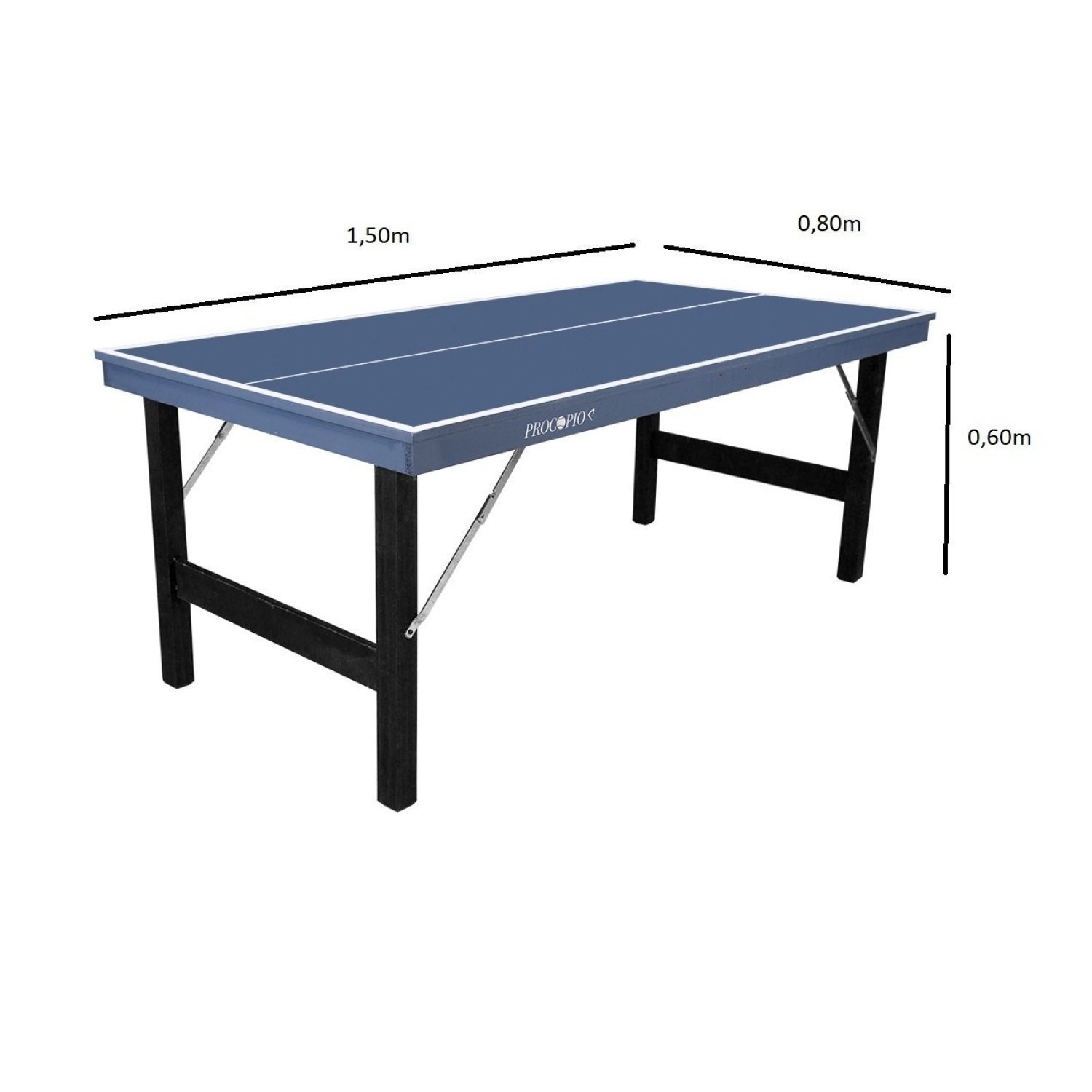 Tênis De Mesa Oficial Ping Pong MDF 15mm Luxo Procópio - Azul