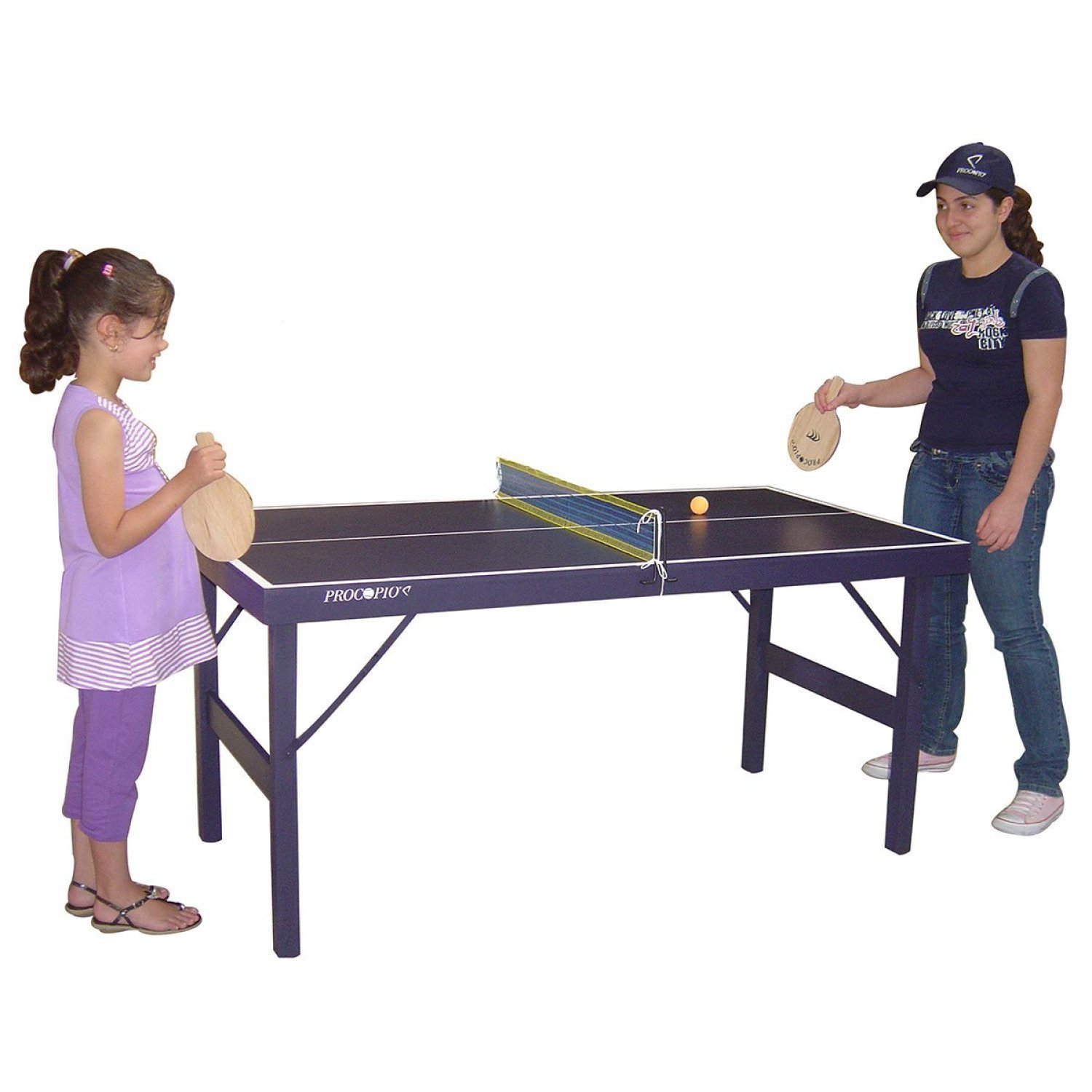 Mini Mesa de Ping Pong 15mm MDP com 2 Raquetes 1 Bolinha Rede e Suporte  Procópio