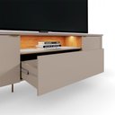 Ver imagem 2 de Rack Bancada Dourados Grigio Fosco/Canela para TV até 75” - Mobler
