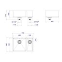 Ver imagem 3 de Cuba Dupla de Cozinha Retangular 40/18 Inox Suprema 60x40cm