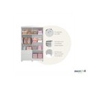 Ver imagem 4 de Guarda Roupa 4 Portas 2 Gavetas Roupeiro 100% Mdf Quarto Criança Infantil Solteiro Luxo Cor Branco