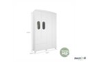 Ver imagem 5 de Guarda Roupa 4 Portas 2 Gavetas Roupeiro 100% Mdf Quarto Criança Infantil Solteiro Luxo Cor Branco
