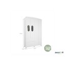 Ver imagem 5 de Guarda Roupa 4 Portas 2 Gavetas Roupeiro 100% Mdf Quarto Criança Infantil Solteiro Luxo Cor Branco