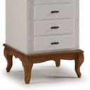 Ver imagem 3 de Mesa de Cabeceira Retrô 4 Gavetas Pés Luiz Xv 60404 Linz Móveis