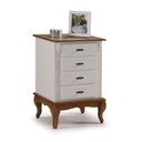 Ver imagem 1 de Mesa de Cabeceira Retrô 4 Gavetas Pés Luiz Xv 60404 Linz Móveis